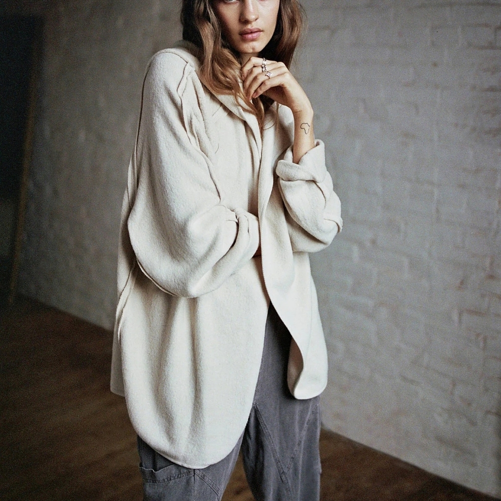 Urban Outfitters Out From Under Houston Hooded Cardigan In Oatmeal